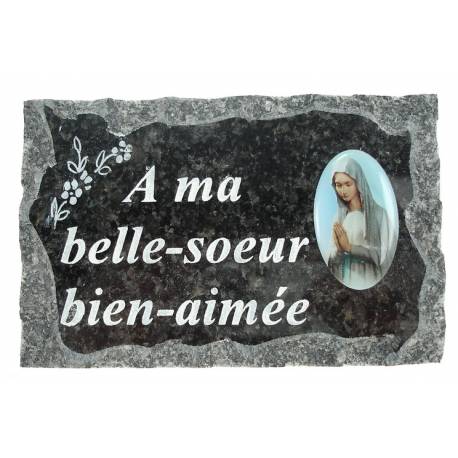 Plaque Cimetiere A Ma Belle-Soeur Bien-Aimee 9x14 