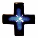 Kruisje Keramiek 10 X 10 Cm Donkerblauw 
