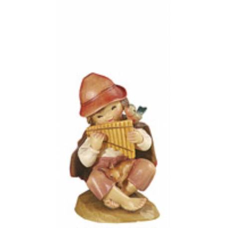 Bois Sculpte Berger 7.5 Cm Couleur