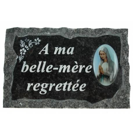 Plaque Cimetiere A Ma Belle-Mere Regrettee 9x14 