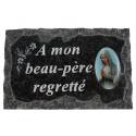Plaque Cimetiere A Mon Beau-Pere Regrette 9 X 14 