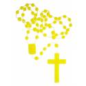 Chapelet sur nylon - Jaune