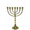 Kandelaar 7 Armen Menora - 24 cm - Messing 