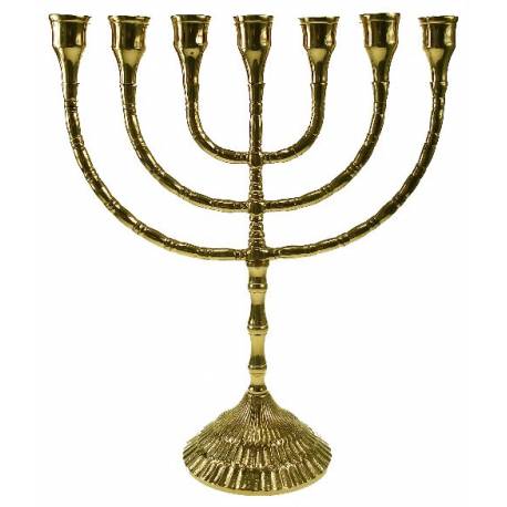 Kandelaar 7 Armen - 29 cm Menorah - Messing 