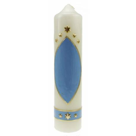 Bougie 265 X 60 mm - Fond Bleu Clair