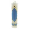 Bougie 265 X 60 mm - Fond Bleu Clair