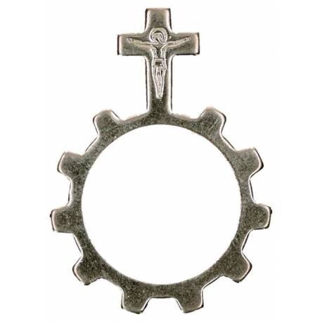 Ring-Tientje Metaal Vernikkeld 