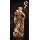 Statue en bois sculpté Saint-Leonard 20 Cm Couleur