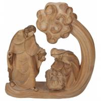 Houtsnijwerk H Familie 25 Cm Houtkleur 