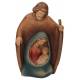 Ste Famille- bois sculpté - H 26 Cm - Couleur