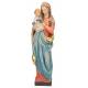Bois sculpté Vierge aux raisins + enfant 22 cm polychrome