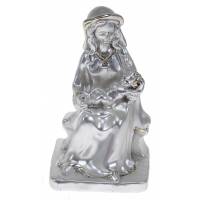 Statue 9 Cm Vierge Et Enfant Argent-Or
