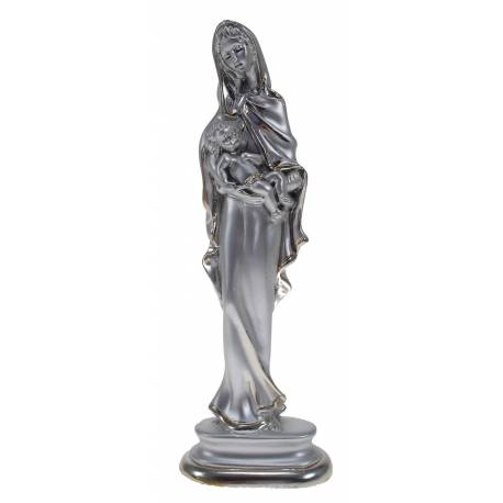 Beeld 16 Cm Maria Met Kind Verzilverd 