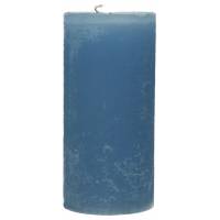 Bougie Cylindrique Ht 15 Cm Bleu