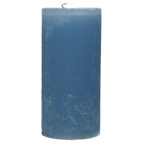 Bougie Cylindrique Ht 15 Cm Bleu