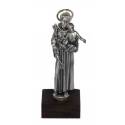 Statue 9 cm - St Antoine 9 cm - Métal Agté - Base Bois