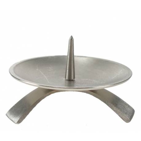Kaarsenhouder - Diam 9.5 cm - Met Verzilverd 