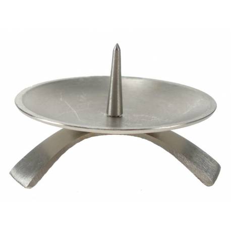 Kaarsenhouder - Diam 11.5 cm - Met Verzilverd 