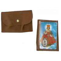 Etui Chapelet Cuir Naturel / Carte-Méd-Priere