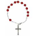 Armband-tientje - rode koraal + Doosje 