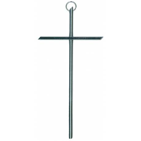 Croix Murale - 20 cm - Métal Nickelé