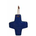 Kruisje Keramiek 8.5 X 7.5 Cm Blauw 