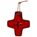 Croix Céramique - 8.5 X 7.5 cm - Rouge