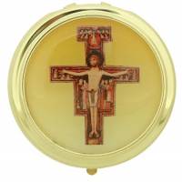 Pyxide Dorée Diam 60 mm - Croix St Damien