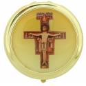 Pyxide Dorée Diam 60 mm - Croix St Damien