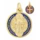 Médaille 20 mm - St Benoît - Métal Doré + Email