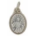 Medaille 16 Mm Barmhartige Kristus Ovaal Verzilverd 