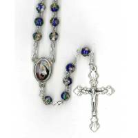 Chapelet - Ste Rita - Cloisonné Bleu