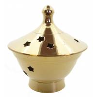Brûle-encens - H 7 cm - Laiton