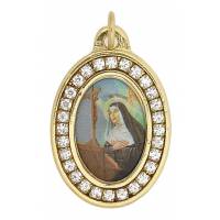 Medaille ovaal - H Rita + Strass 