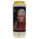 Noveenkaars / Wit / Paus Beneditus XVI 