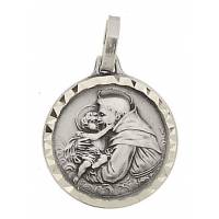 Médaille St Antoine - 14 mm - Métal Argenté