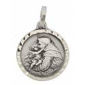 Médaille St Antoine - 14 mm - Métal Argenté