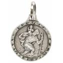 Médaille St Christophe - 14 mm - Métal Argenté