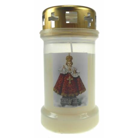 Bougie 3J / CD / blanc / Enf. Jésus de Prague