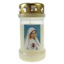 Bougie 3J / CD / blanc / Coeur Immaculé de Marie