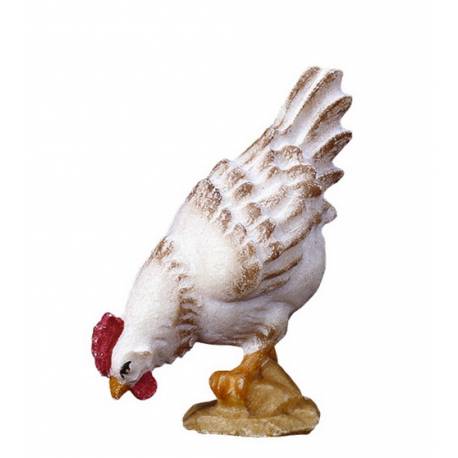 Kip : houtsnijwerk kerstgroep Ulrich 15 cm 