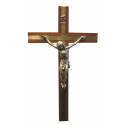 Kruisbeeld - 17 cm - Hout/Metaal 