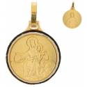 Medaille Scapulier - 14 mm - Metaal Verguld 