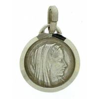Medaille 11 Mm Vierge Ronde Alpacca