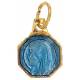Médaille 8 mm - Vierge - Doré Email bleu