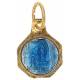 Médaille 8 mm - Vierge - Doré Email bleu