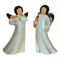 Statue 33 Cm Ange Ceramique 2 / Bte