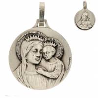 Medaille OLV van de Goede Raad - 23 mm - Metaal Verzilverd 