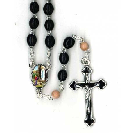 Rozenkrans Hout / Zwart Lourdes 