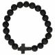 Armband / elastiek Lavasteen 